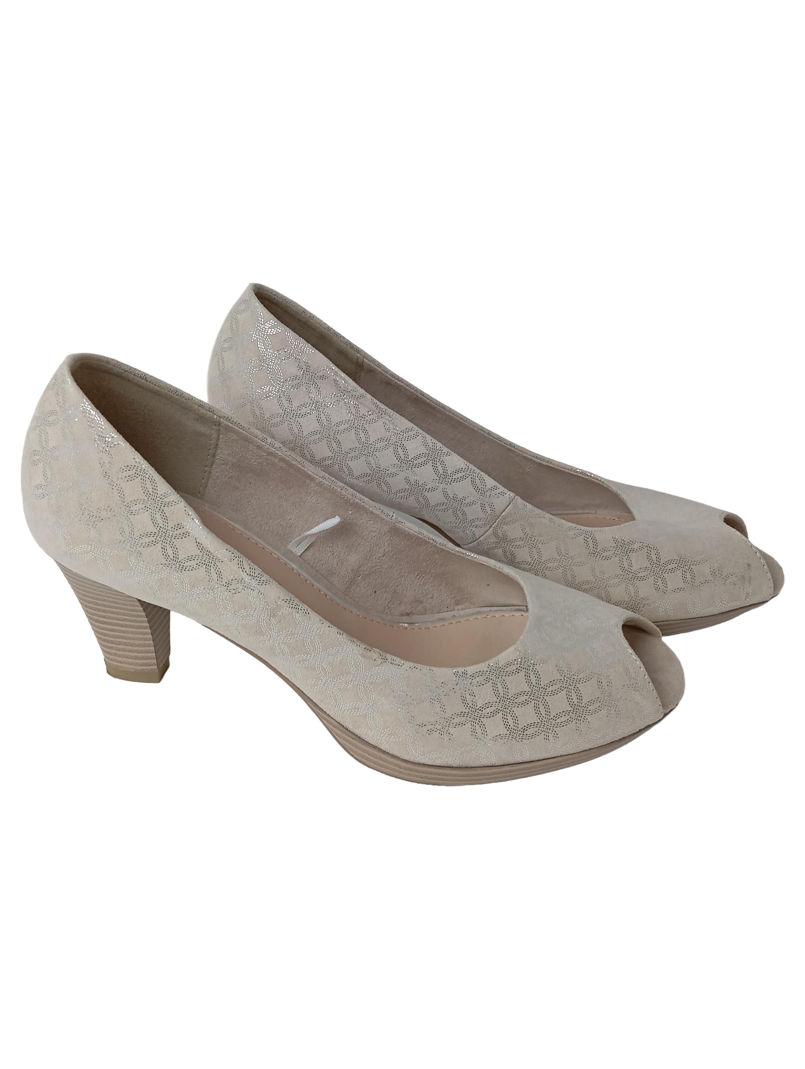 Peeptoe Größe 40 Beige Damen Elegant Original: Peeptoe Größe 40 Beige Damen Elegant
