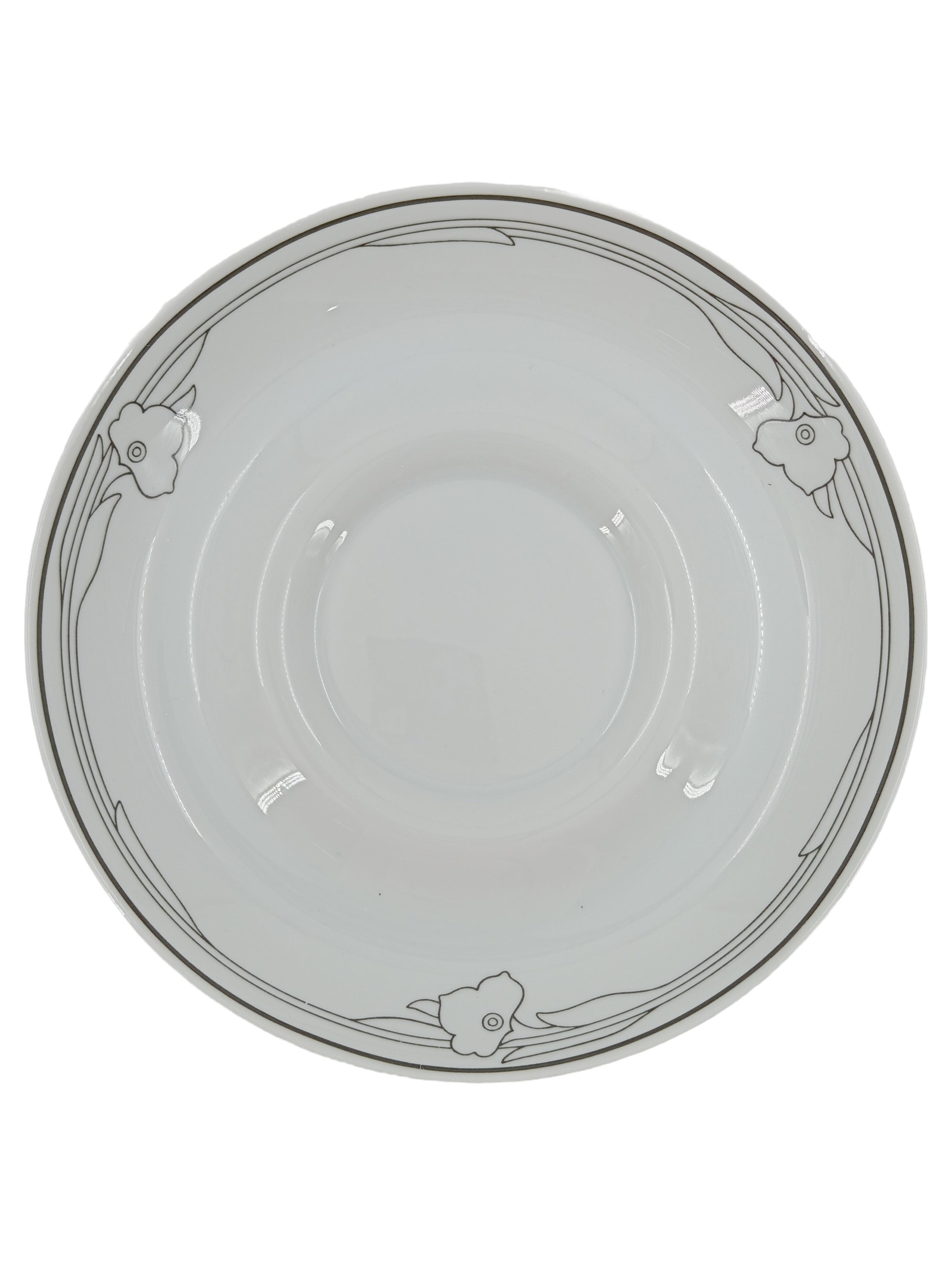 Original:  Kuchenteller Tavola Weiß Blumenmuster