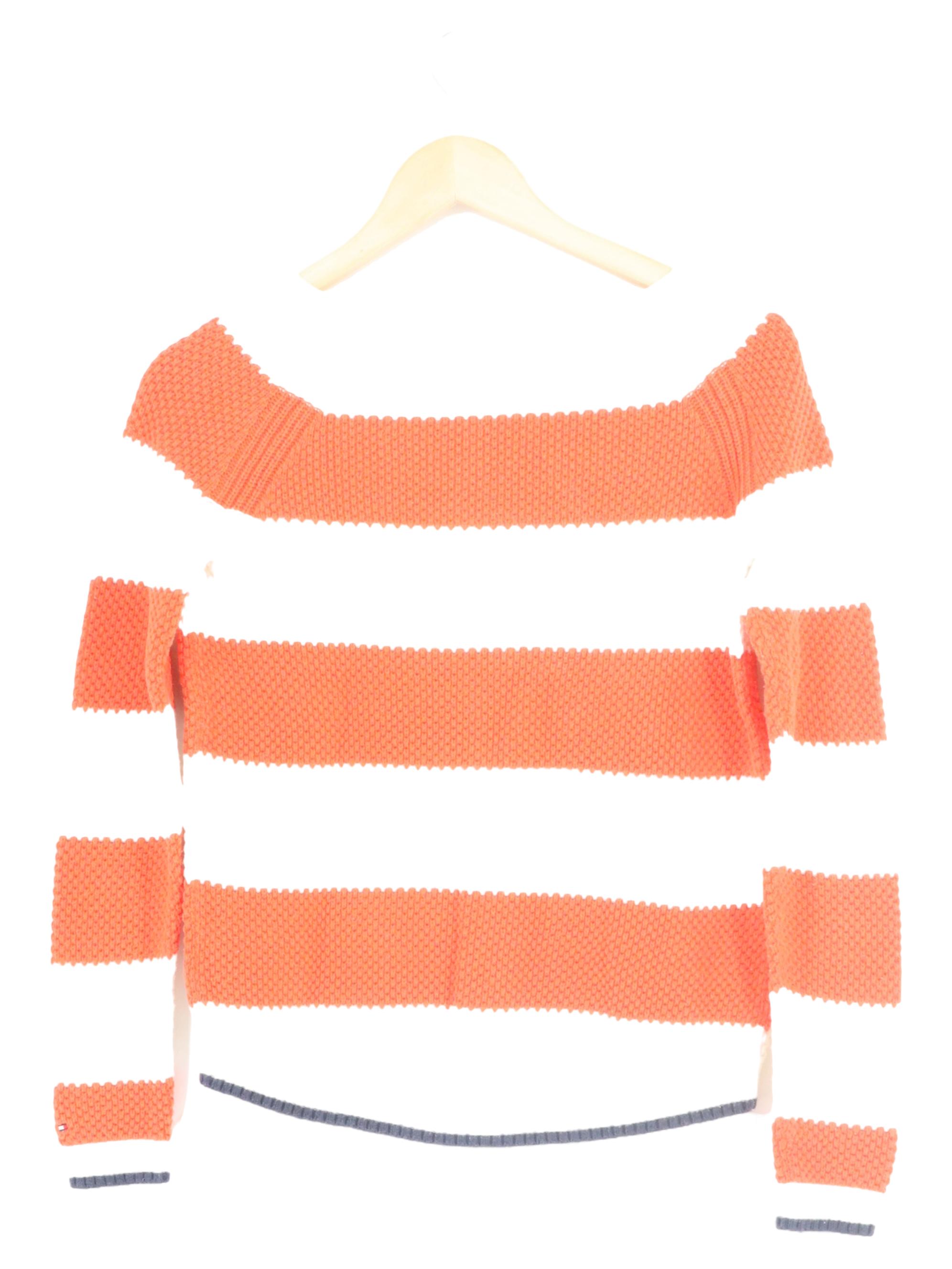 TOMMY HILFIGER Pull Enfant Orange Rayé (EU vendre 164)