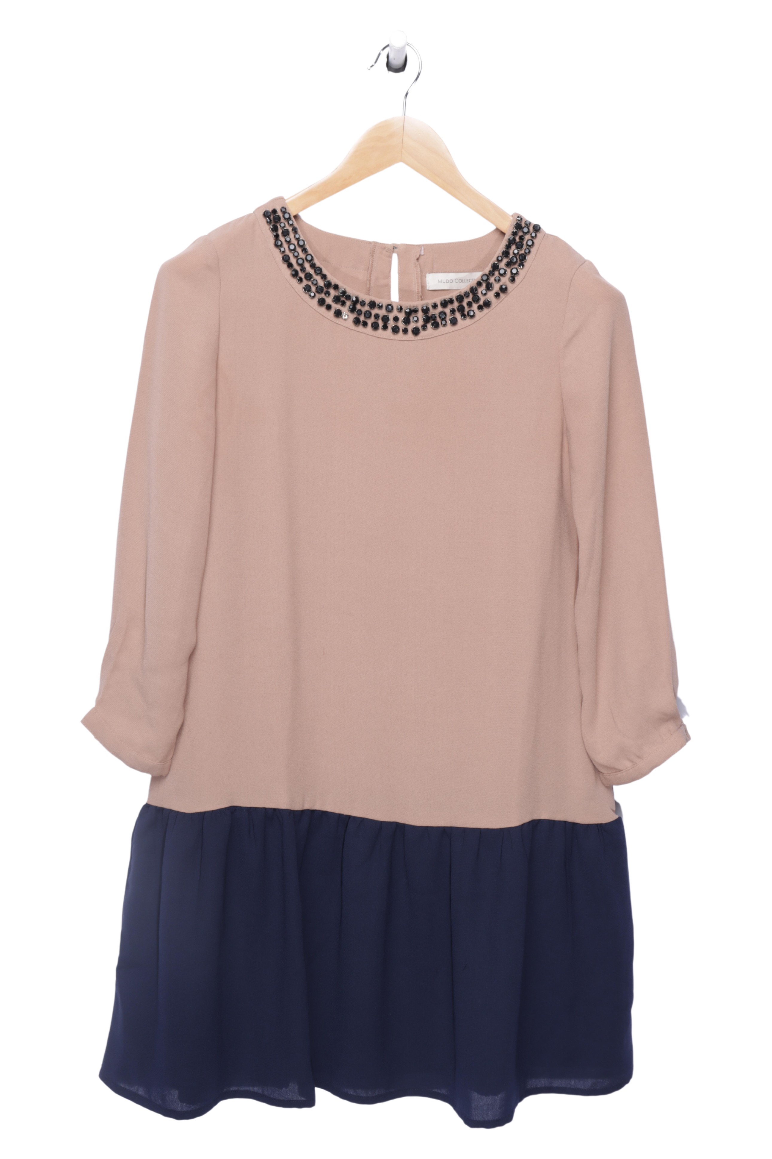 Original:  Cocktailkleid Damen Rosa/Blau Gr. 34 Perlenbesatz
