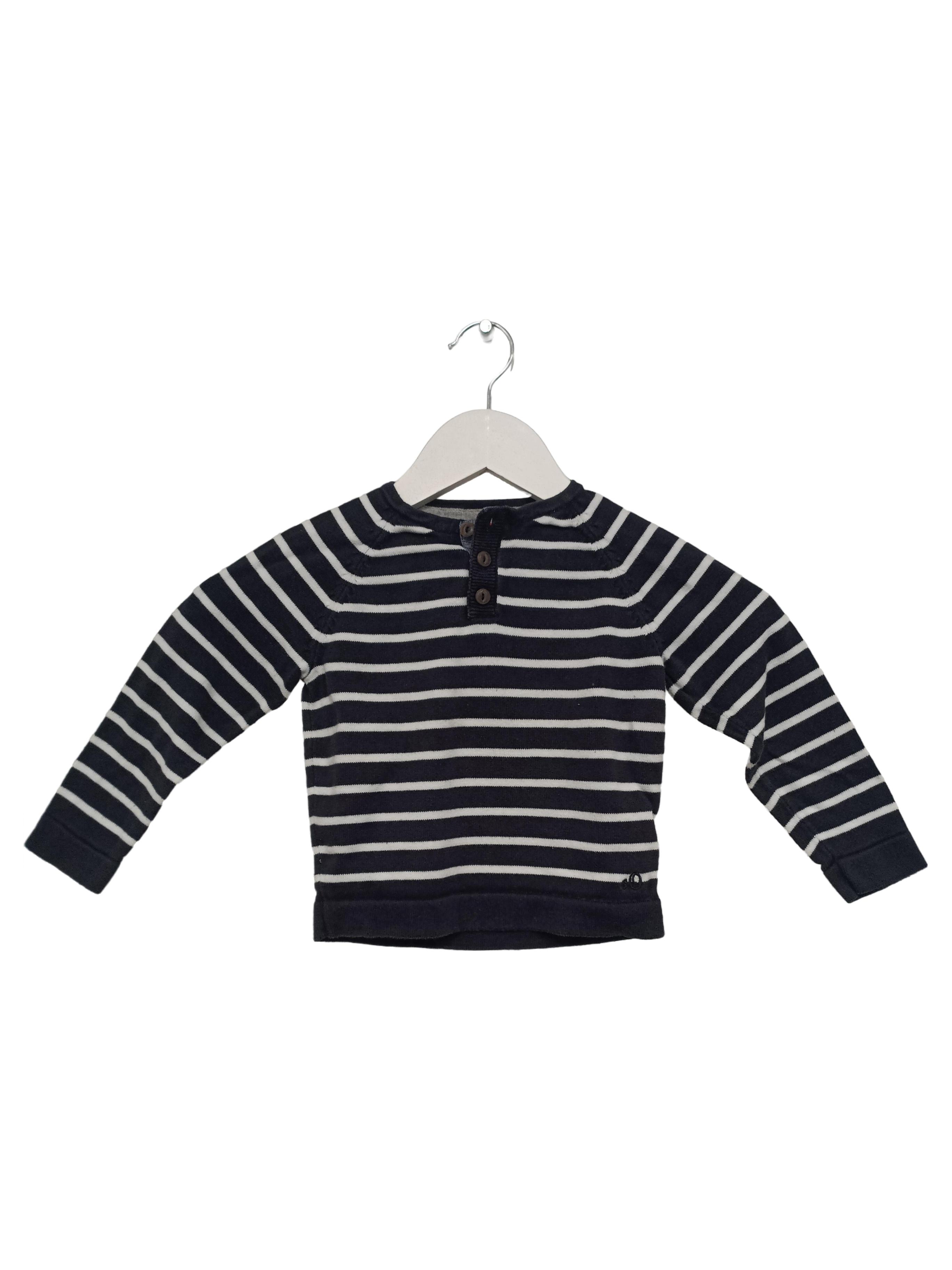 Original:  Kinder Pullover Gr. 92 Blau Weiß Gestreift
