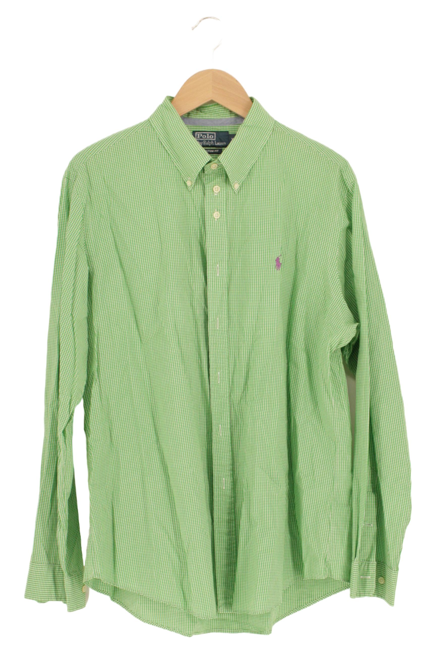 POLO RALPH LAUREN Chemise Homme Verte Carreaux Coton (EU vendu 56)