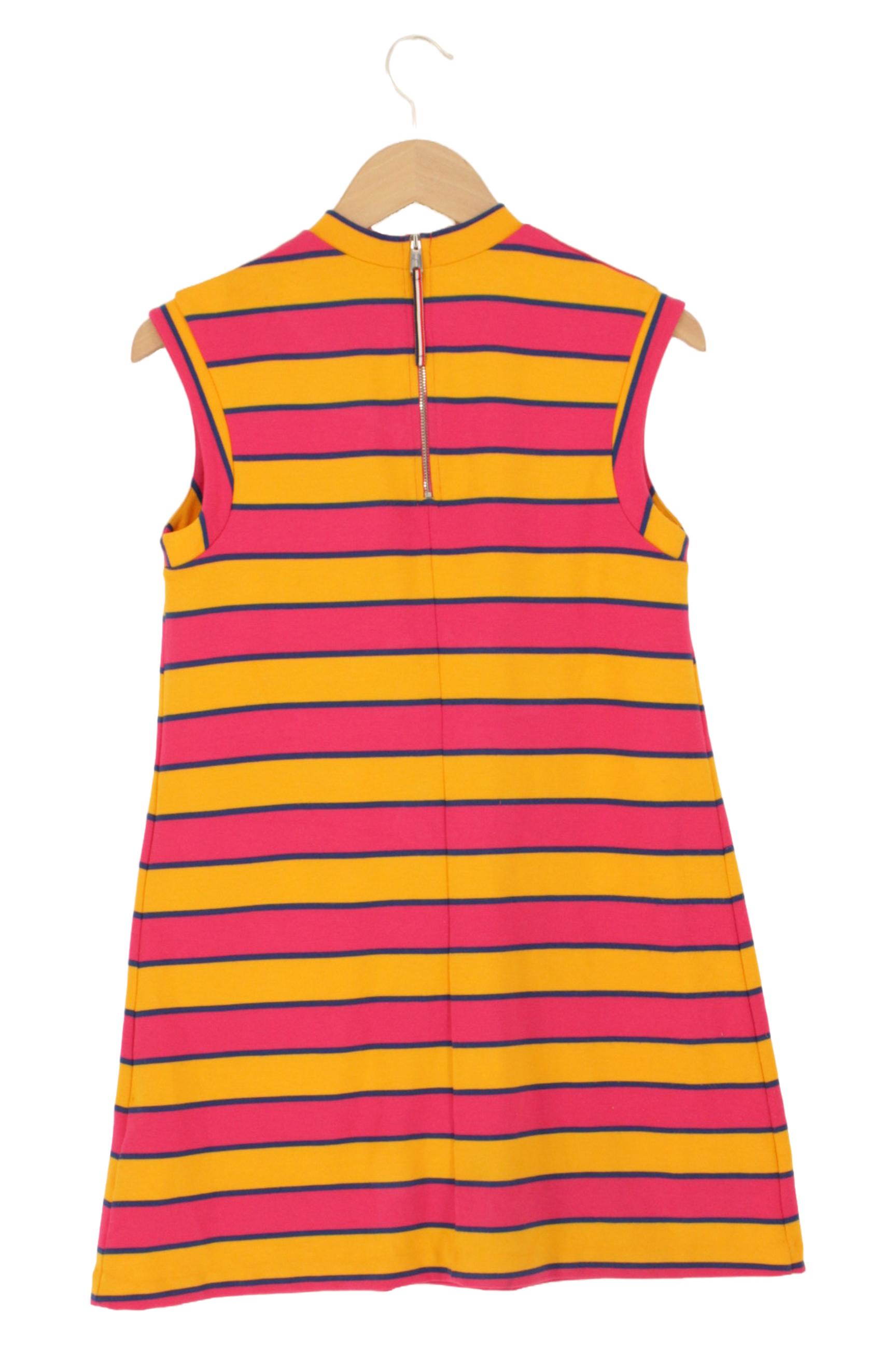 TOMMY JEANS Robe de Soirée Femme Orange Rose Rayures (EU soldes 32)