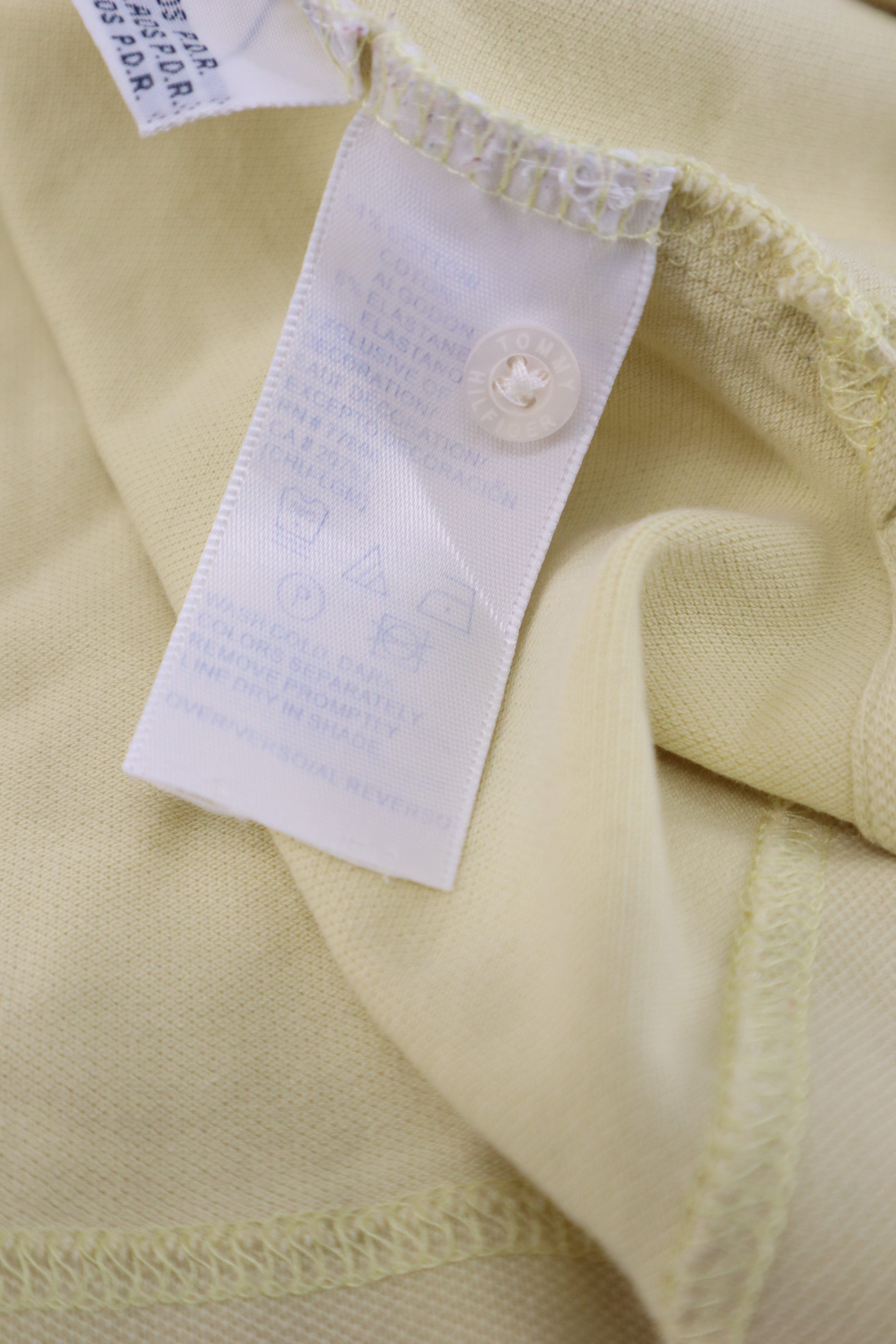 Acheter TOMMY HILFIGER Polo Homme Jaune Coton Logo Sportif (EU 36)