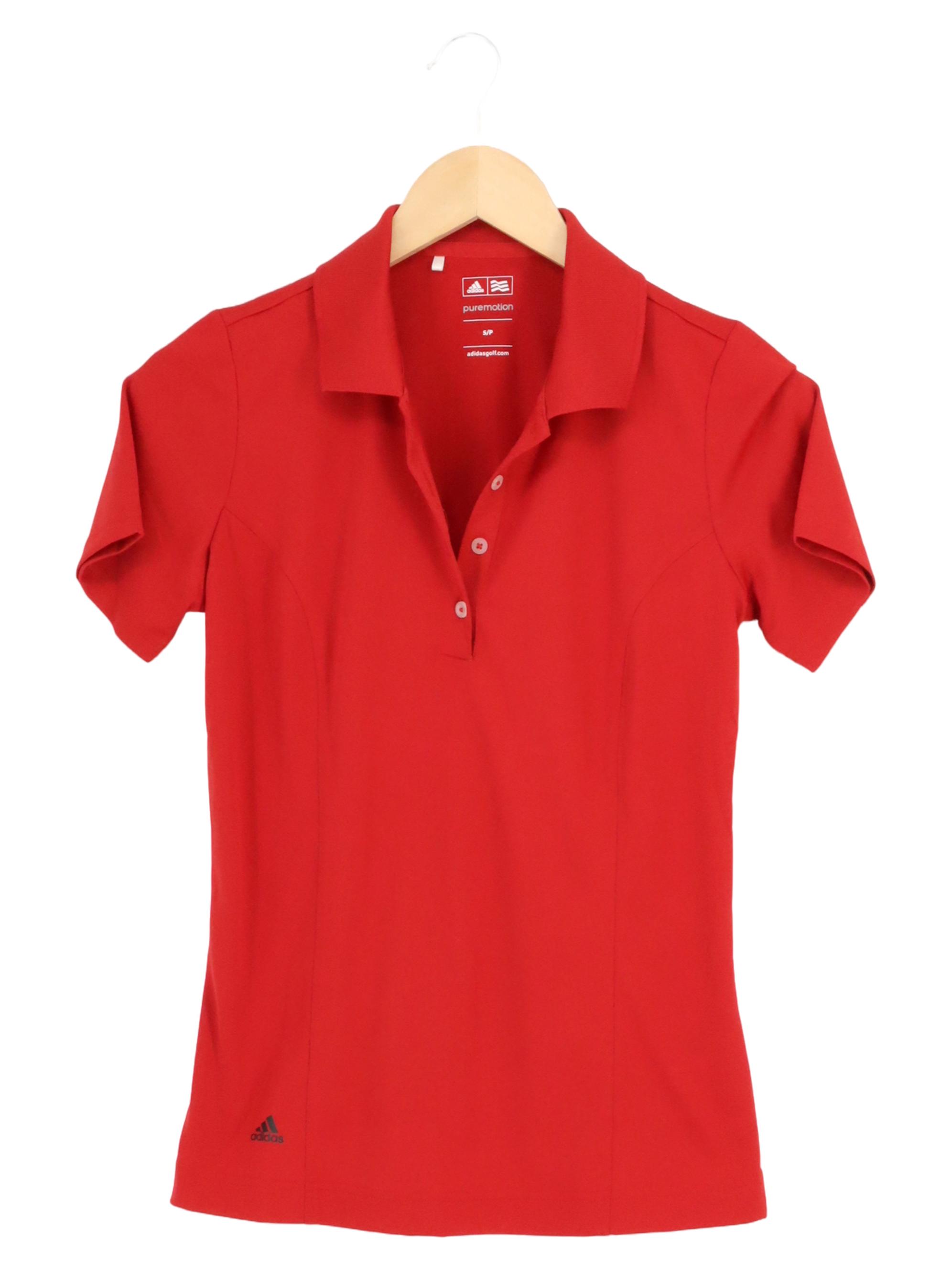 ADIDAS Polo Homme Rouge Sportif Logo soldes (EU 36)