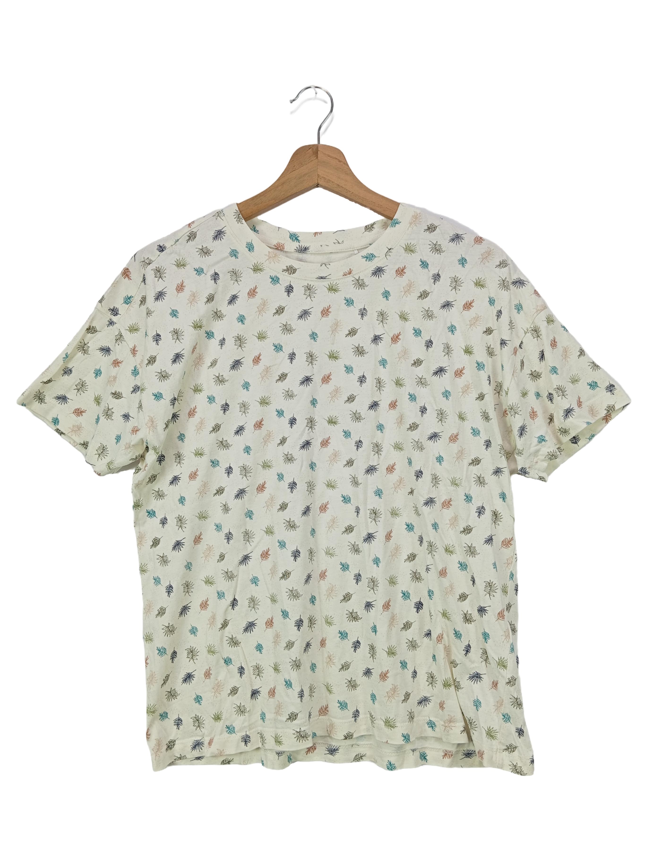 Original:  T-Shirt S weiß Blumenmuster Damen Casual