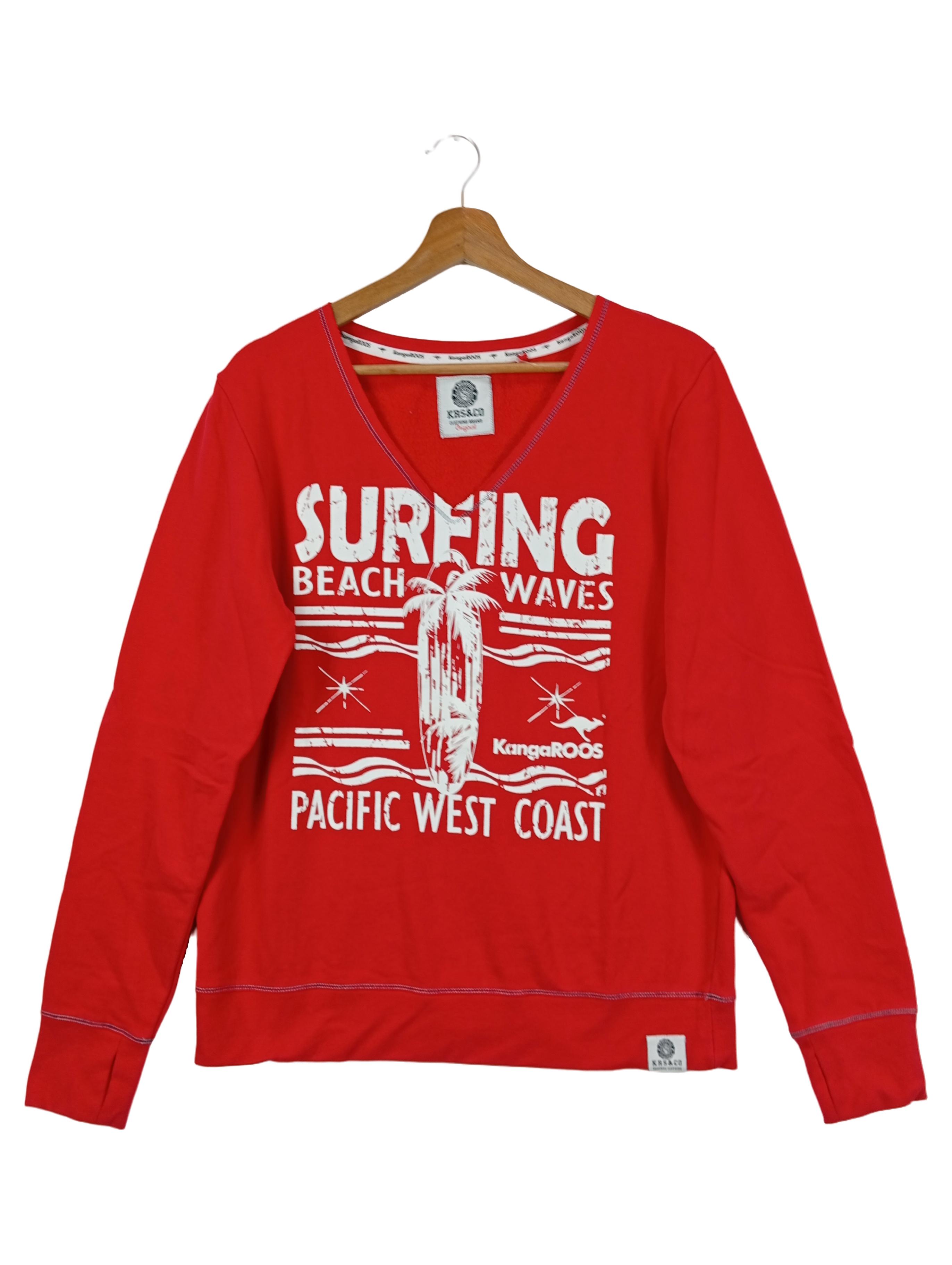 Original:  Damen Sweatshirt rot Casual Schriftzug