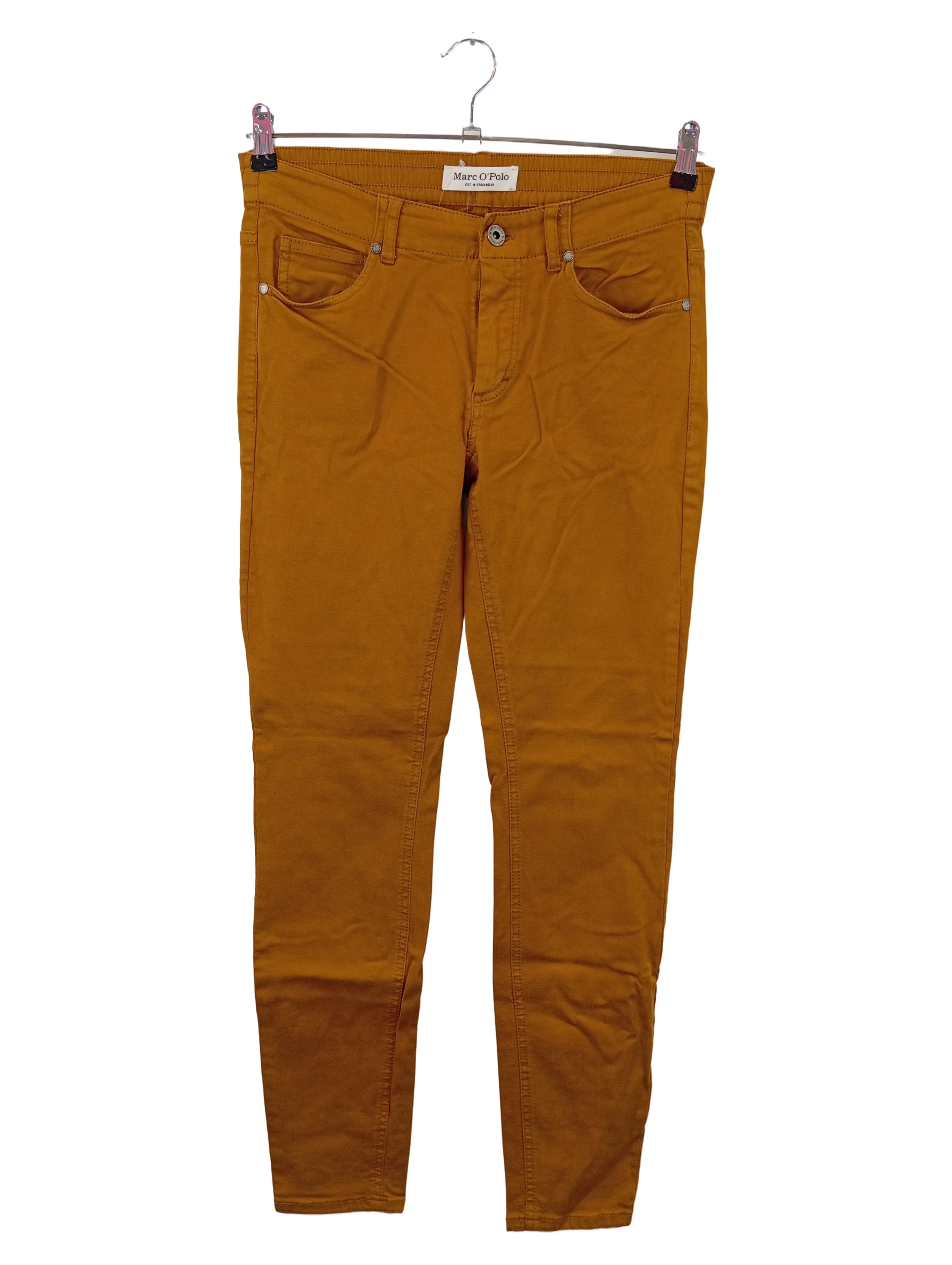 Original:  Damen Stoffhose Gelb W28 Casual Baumwolle