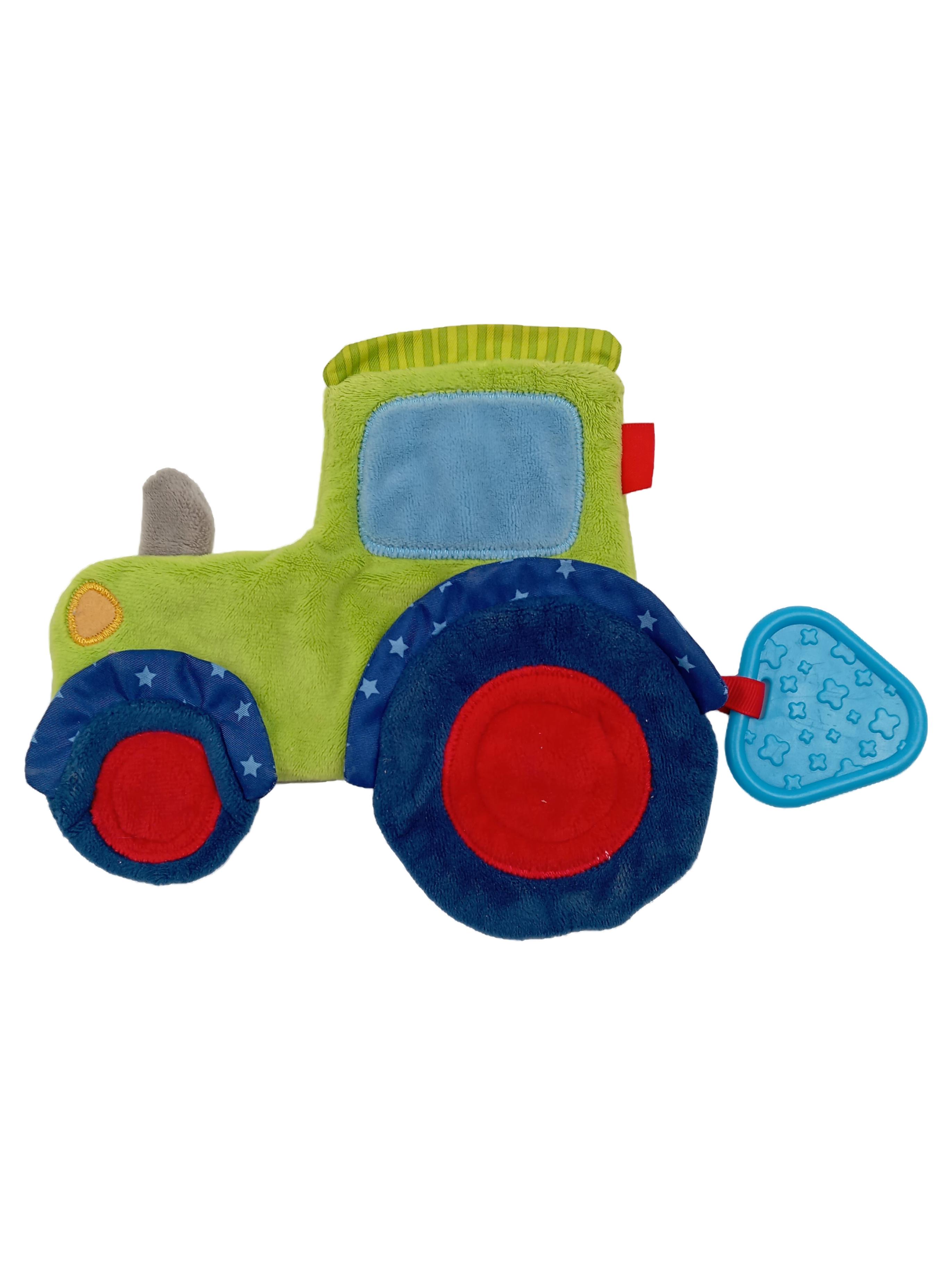 Baby Kuscheltier Traktor Grün Blau Rot Original: Baby Kuscheltier Traktor Grün Blau Rot