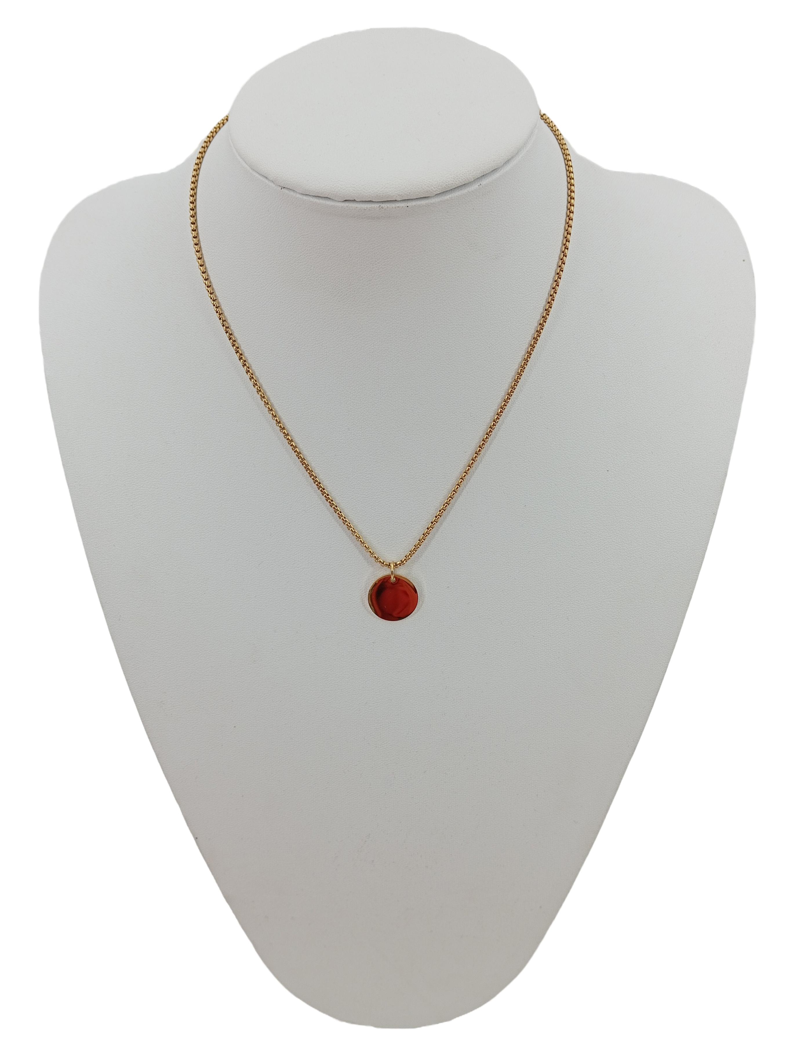 Halskette mit Logo Anhänger Gold Damen Original: Halskette mit Logo Anhänger Gold Damen